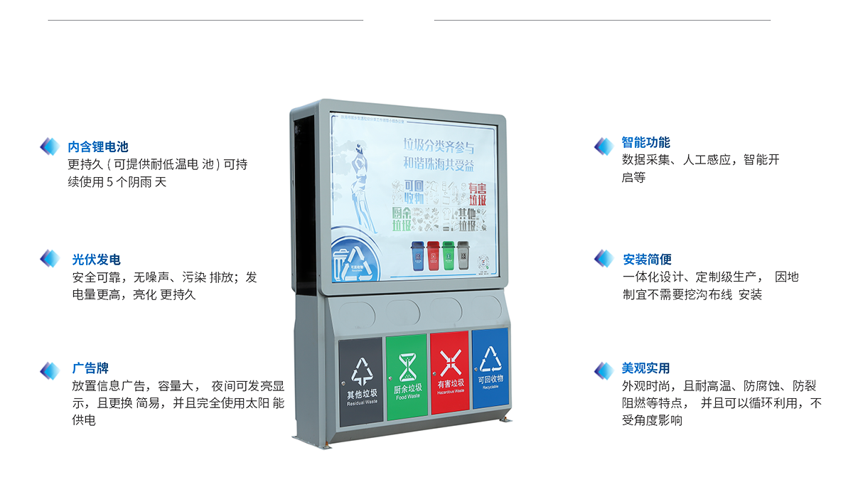 太阳能广告垃圾箱
